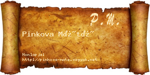 Pinkova Máté névjegykártya